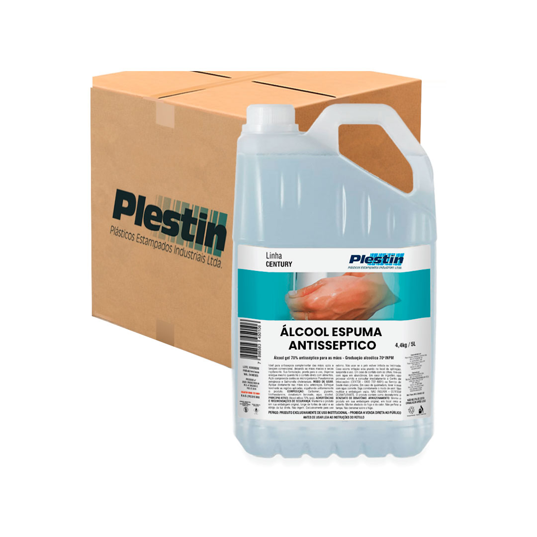 Imagem do produto Álcool Espuma Antisséptico 5 Litros Plestin