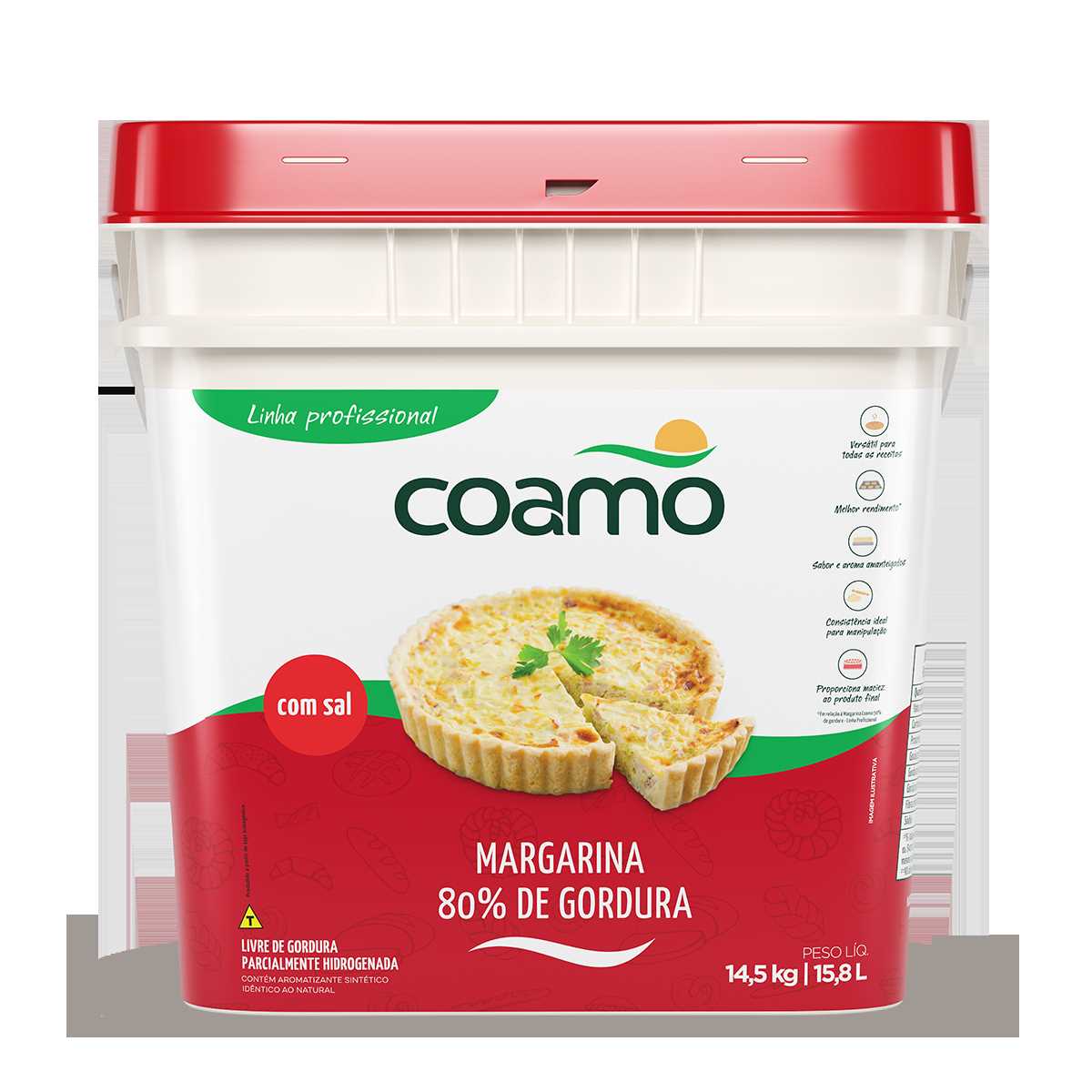 Imagem do produto Margarina Com Sal Coamo 145kg - 80% Gordura