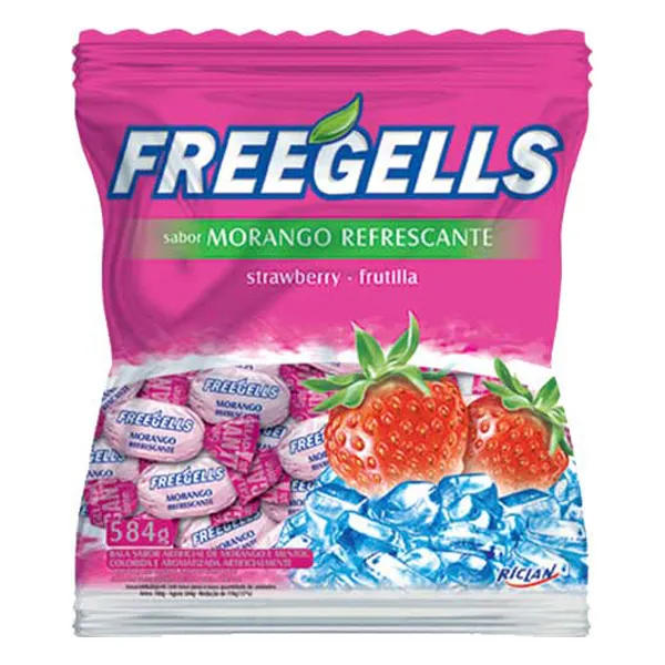 Imagem do produto Bala Dura Freegells 475g - Morango