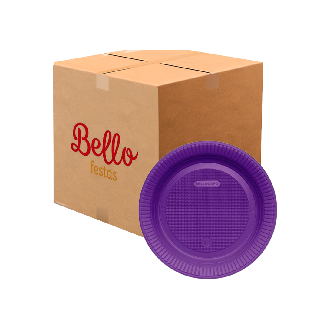 Imagem do produto Prato Plástico Pr 15 50x10 Bello Festa - Roxo Perolado