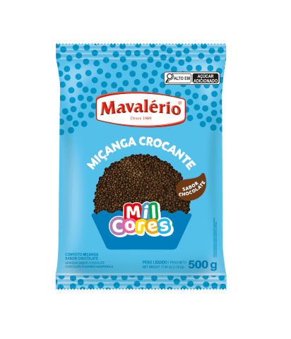 Imagem do produto Confeito Micanga Mil Cores 500g - Chocolate