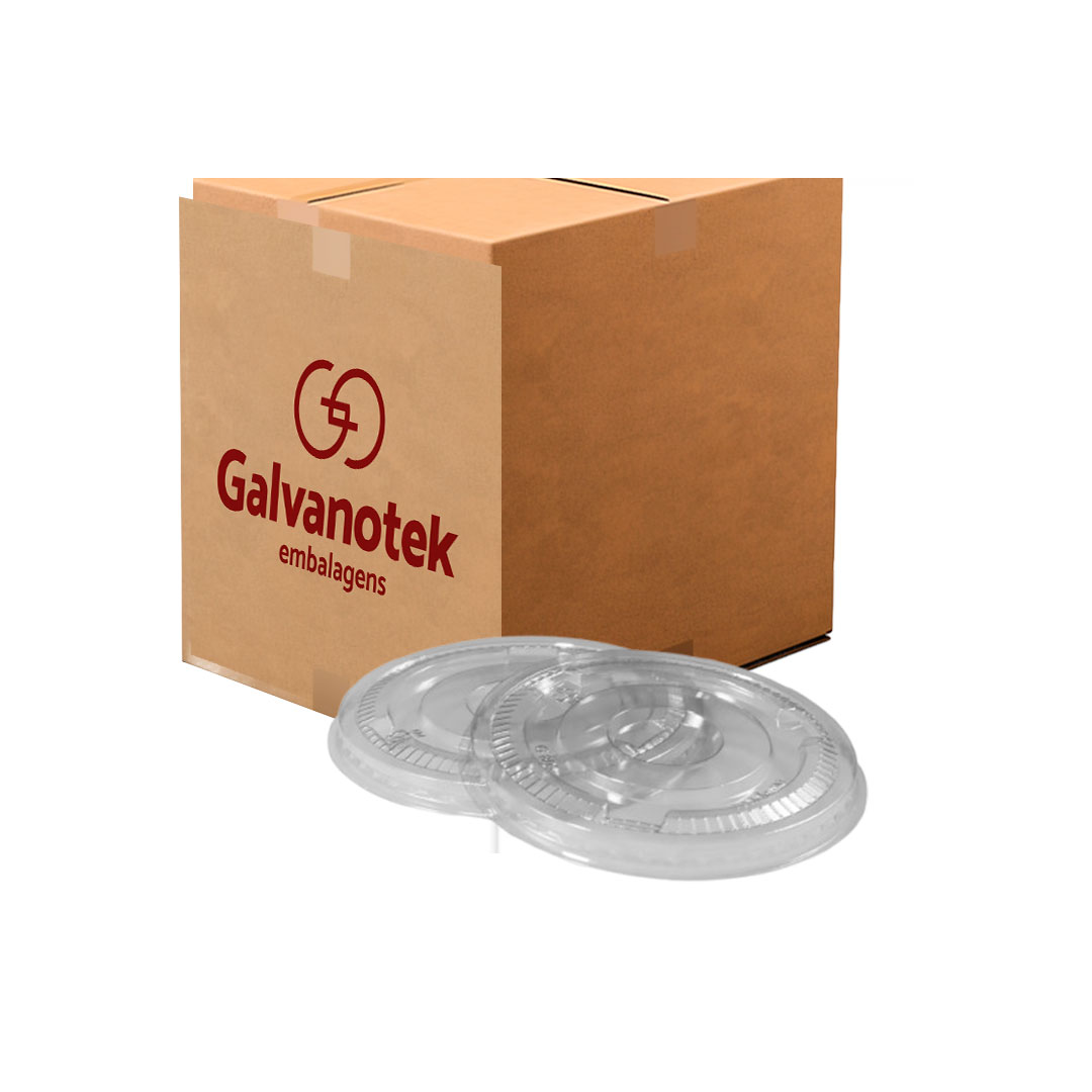 Imagem do produto G 805 Galvanotek Tampa Flat Caixa Com 450 Unidades - Com Furo