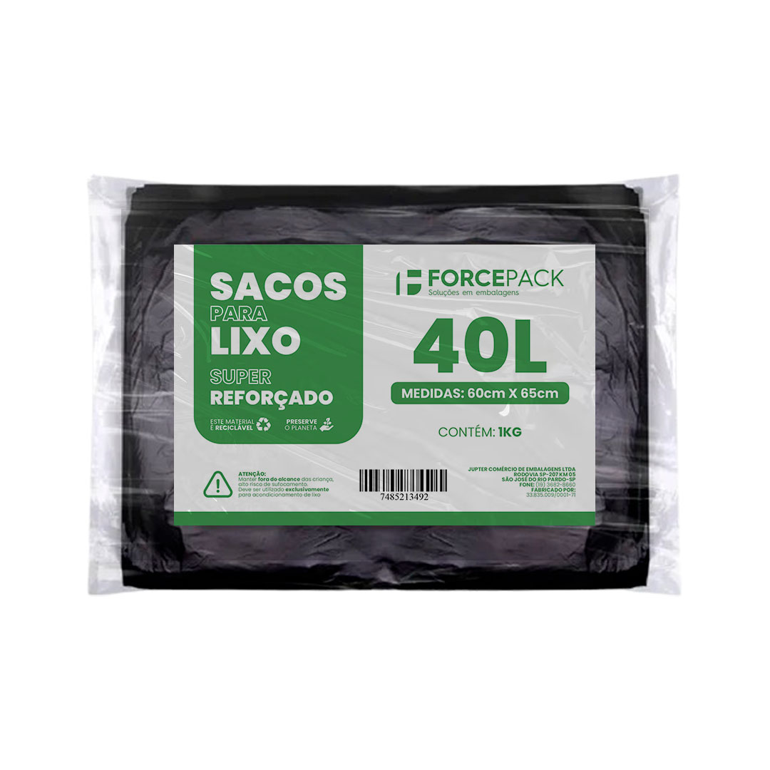 Imagem do produto Saco Lixo Reforc 40L C/1Kg Forcepack