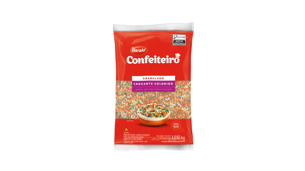 Imagem do produto Granulado Harald Confeiteiro 1,01Kg - Crocante Colorido