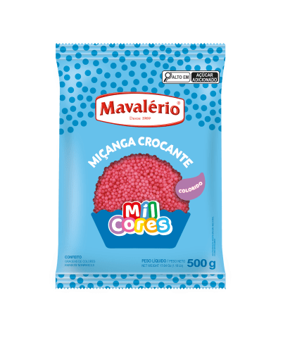 Imagem do produto Confeito Micanga Mil Cores 500g - Rosa