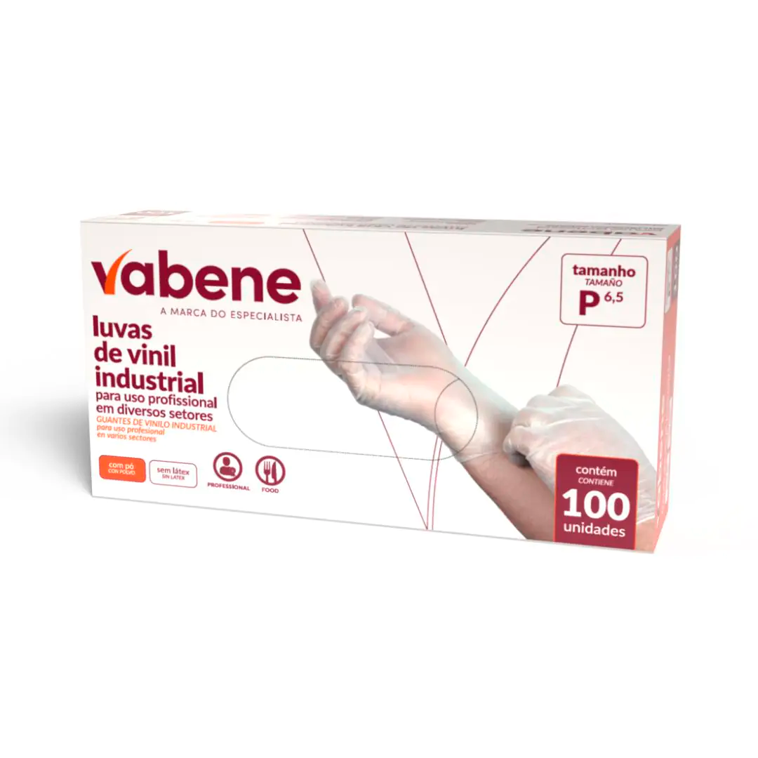 Imagem do produto Luva Vinil C/Pó Vabene 10X100 - P