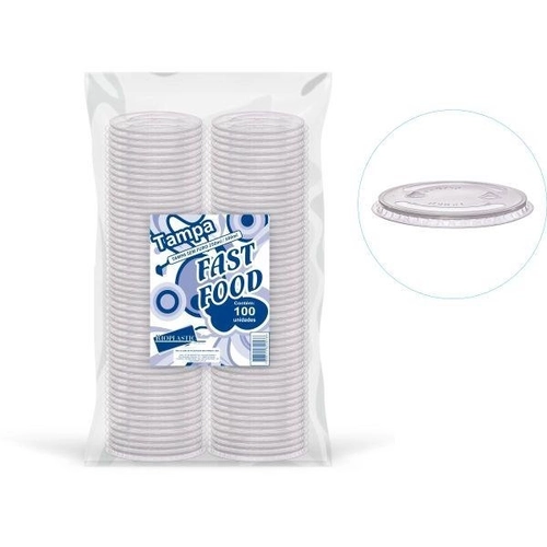 Imagem do produto Tampa Fast Food 250/330ml 30X100 - Sem Furo