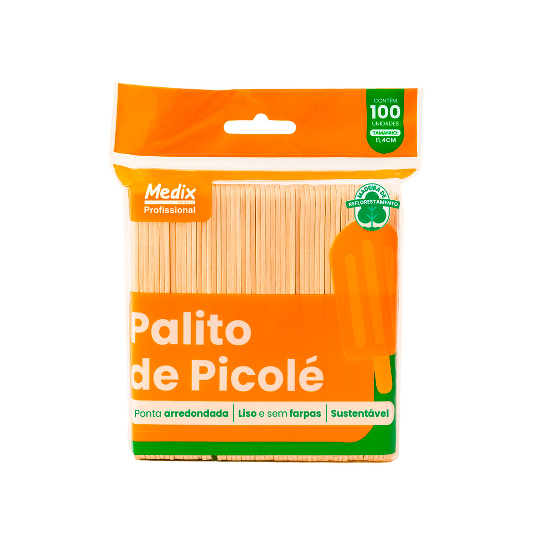 Imagem do produto Palito Picole Medix 50x100