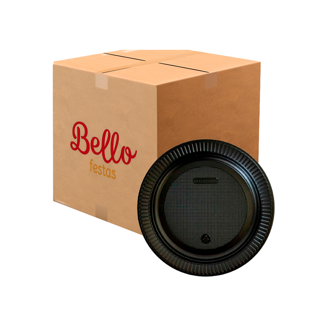 Imagem do produto Prato Plástico Pr 15 50x10 Bello Festa - Preto