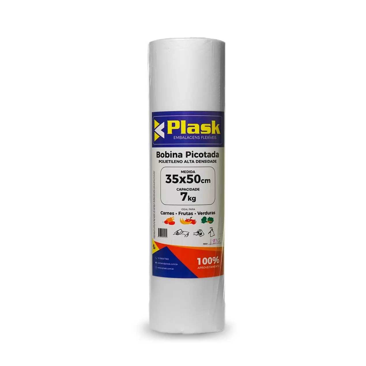 Imagem do produto Bobina Picotada Plask 35X50X0,004 Kg