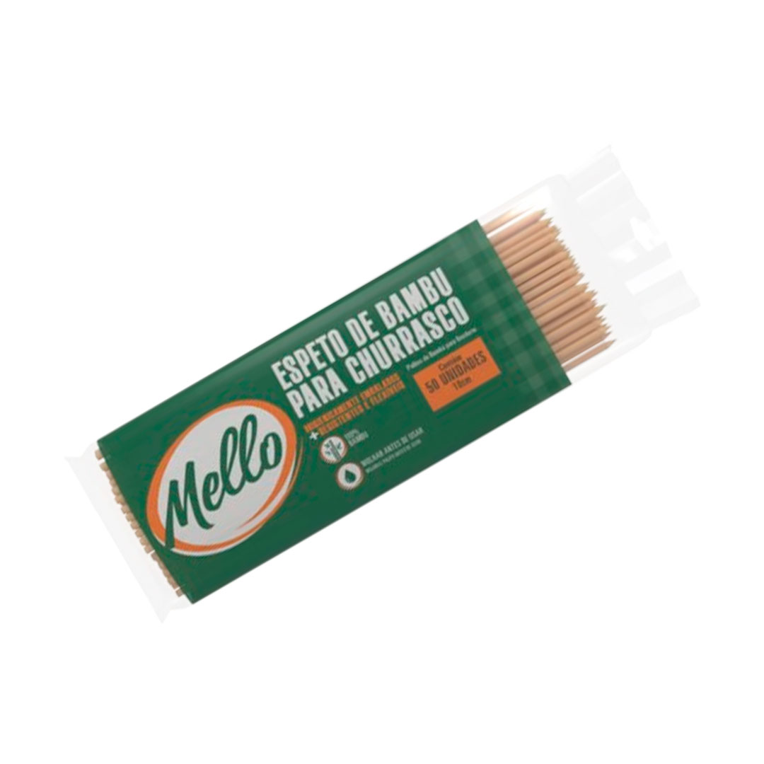 Imagem do produto Espeto Bambu 18cm Mello C/50 Un