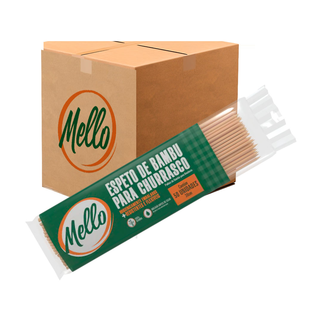 Imagem do produto Espeto Bambu 30cm Mello C/50 Un