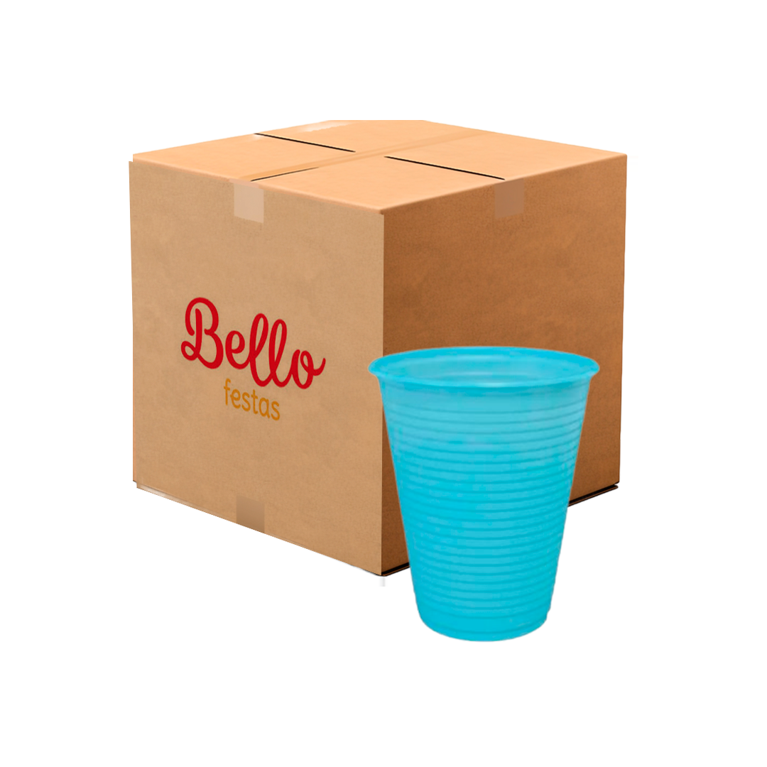Imagem do produto Copo Plástico 200ml Com 50 Caixa 40 Bello Festa - Azul Claro