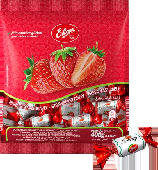 Imagem do produto Bala Mastigavel Erlan 400g - Morango