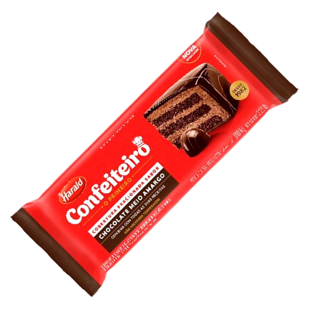 Imagem do produto Cobertura Barra Harald Confeiteiro 1,010Kg - Meio Amargo