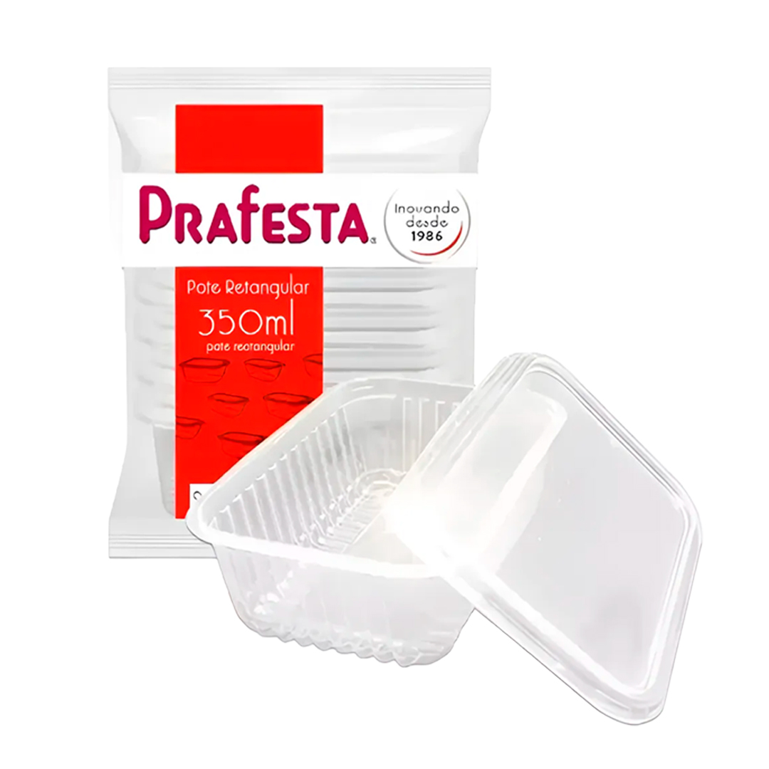 Imagem do produto Pote Ret. C/Tampa 350 Ml 06 X24 Prafesta