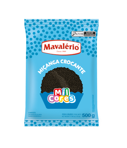 Imagem do produto Confeito Micanga Mil Cores 500g - Preto