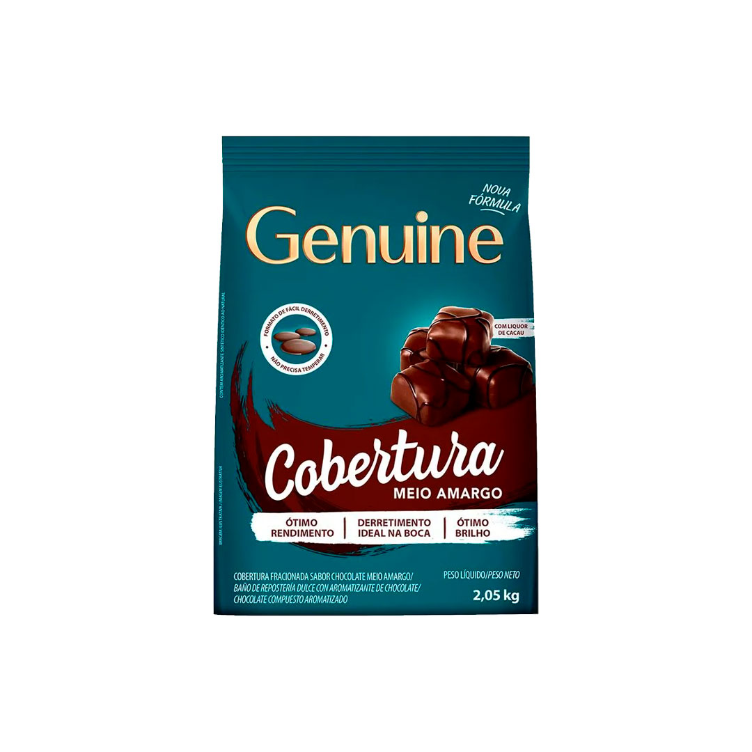 Imagem do produto Cobertura Gotas Genuine 2,05Kg - Meio Amargo