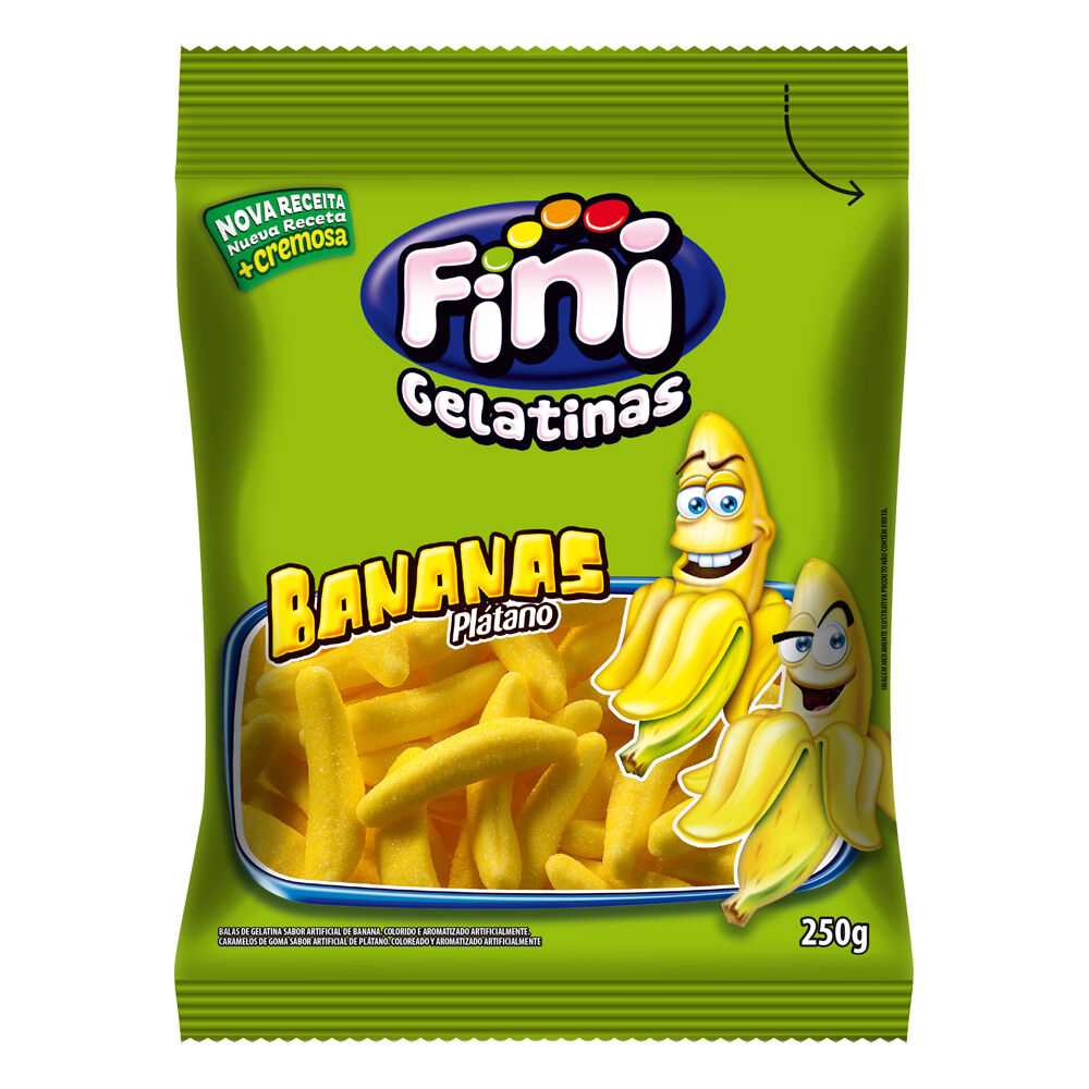 Imagem do produto Bala De Gelatina Fini 250g - Banana