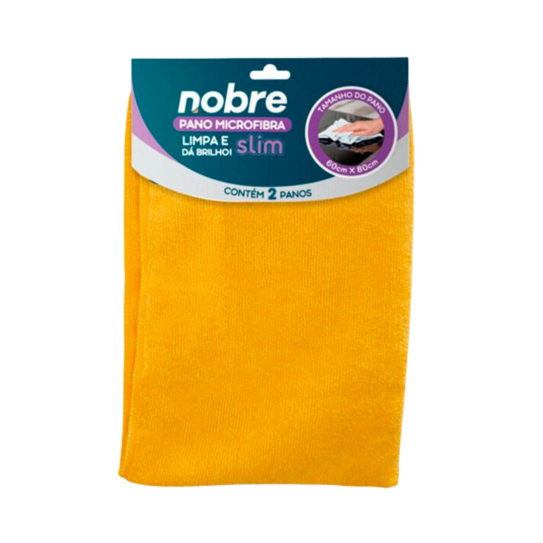 Imagem do produto Pano Microfibra 60 X80 Nobre C/2 Un - Amarelo