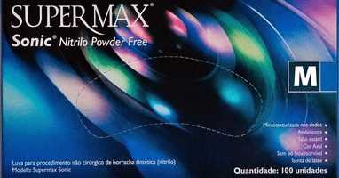 Imagem do produto Luva Nitrilica M Supermax 10X100 - Azul Cobalto