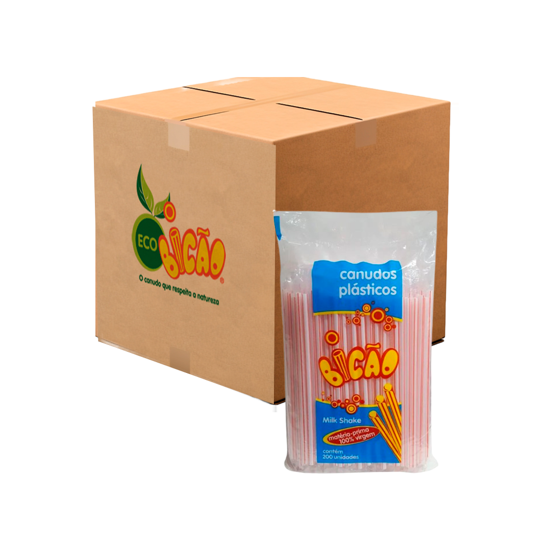 Imagem do produto Canudo Bio 200X6mm Milkshake 10X200 Bicao