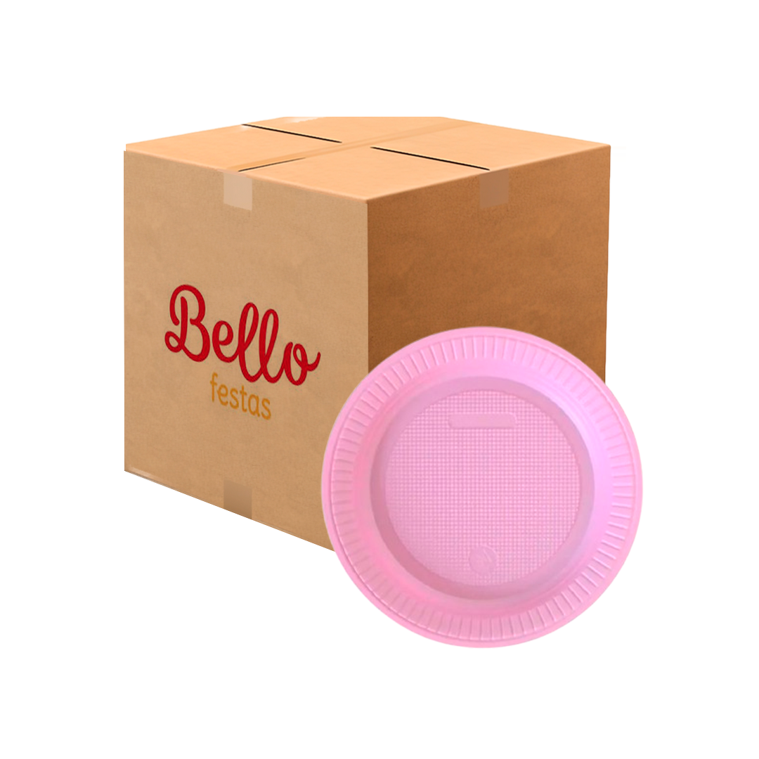 Imagem do produto Prato Plástico Pr 15 50x10 Bello Festa - Rosa