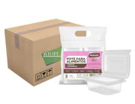 Imagem do produto Pote Retangular C/Tampa 750ml 6X24 Rioplastic