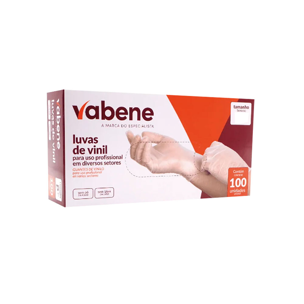 Imagem do produto Luva Vinil S/Pó Vabene 10X100 - P