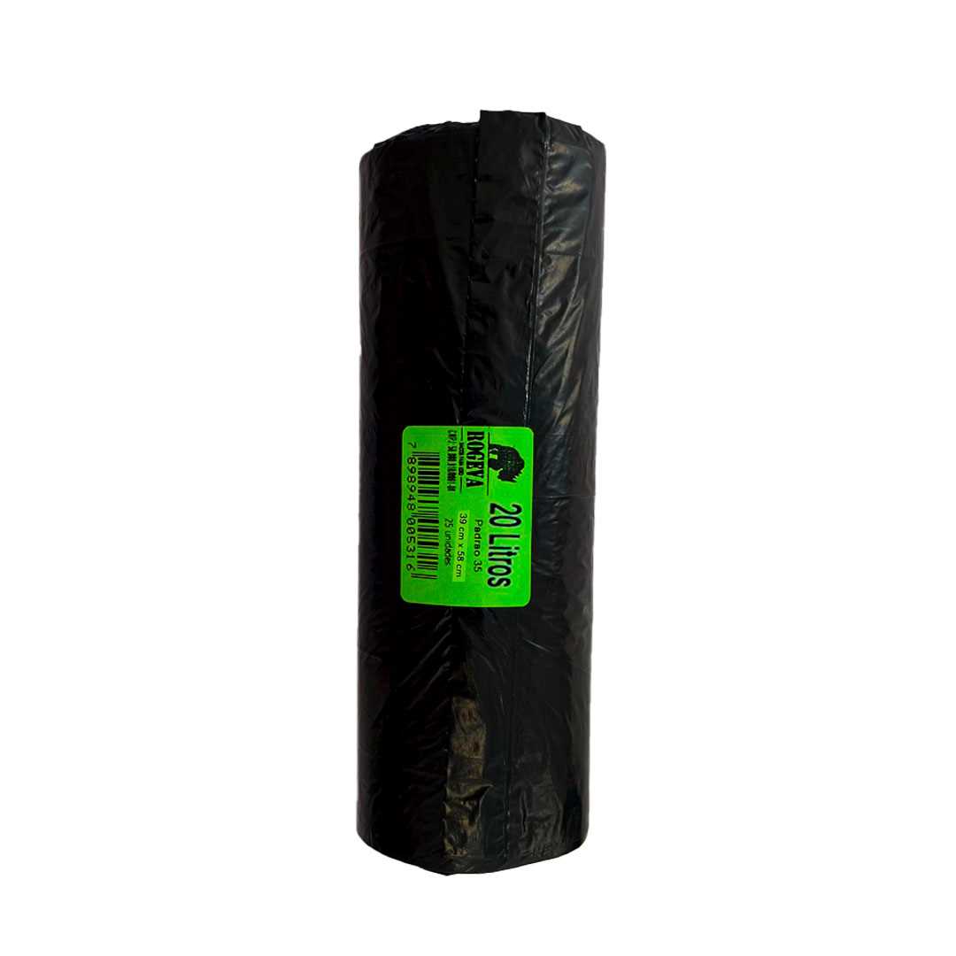 Imagem do produto Saco Lixo Rolo 20L Preto C/25 Rogeva