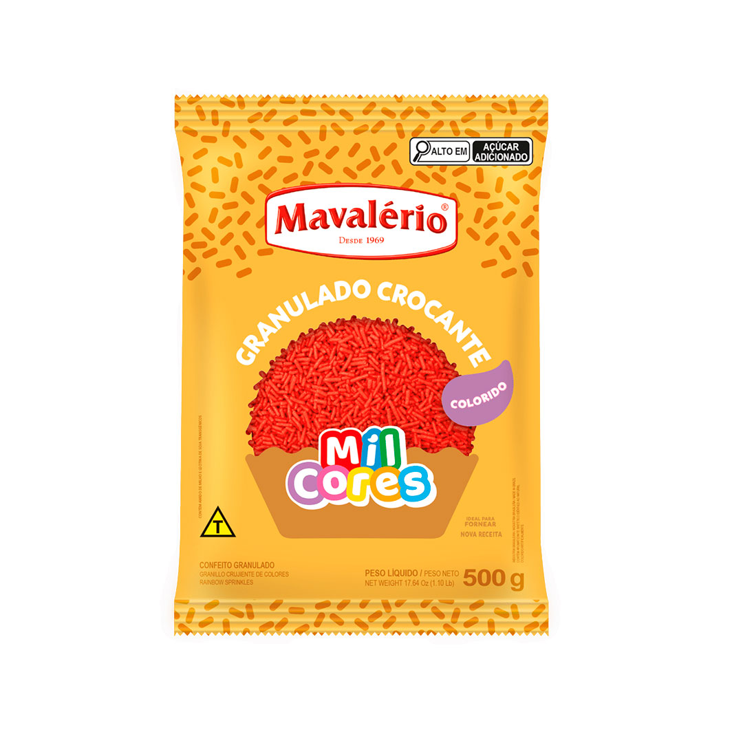 Imagem do produto Granulado Crocante Mil Cores 500g - Vermelho
