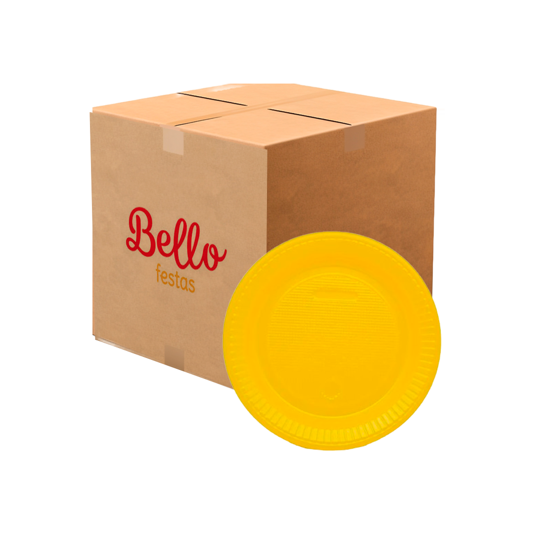 Imagem do produto Prato Plástico Pr 15 50x10 Bello Festa - Amarelo Pérola