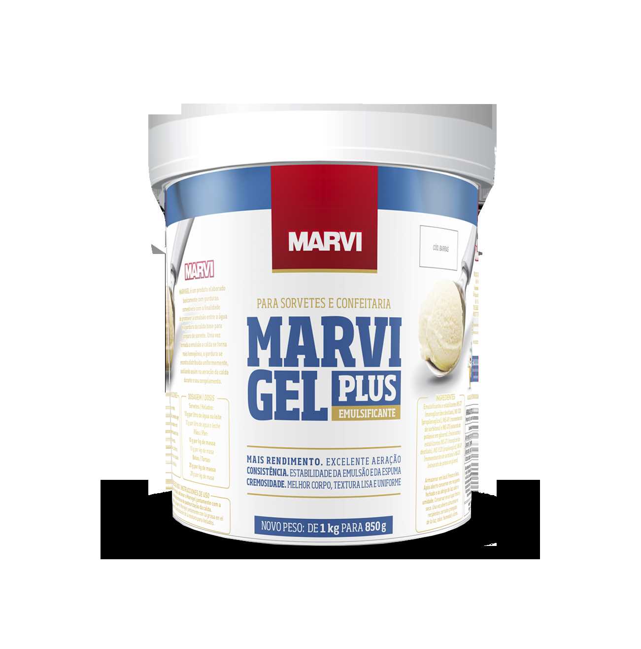 Imagem do produto Emulsificante Marvigel Plus 850g