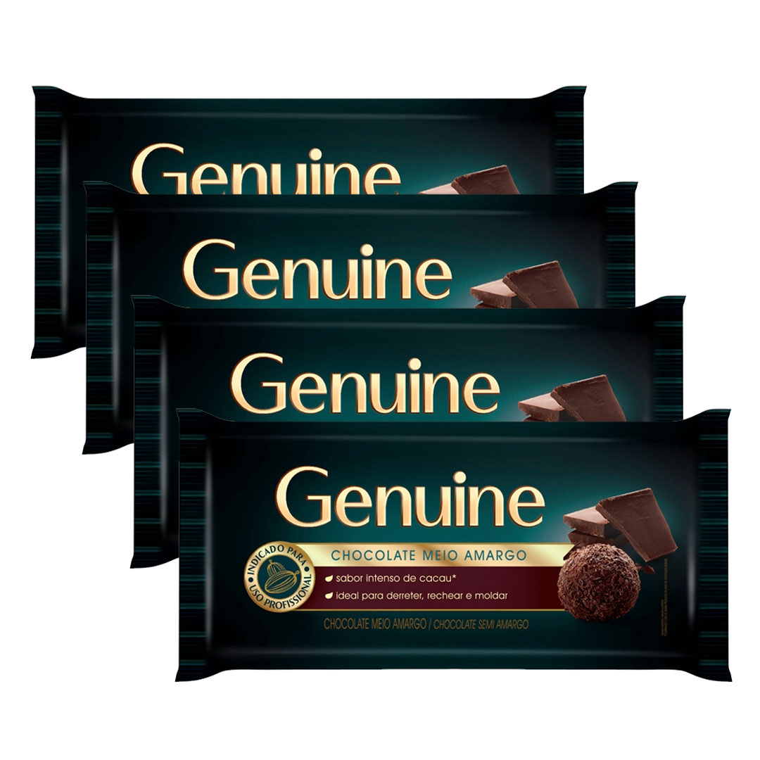 Imagem do produto Chocolate Barra Genuine 1Kg - Meio Amargo