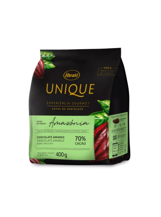 Imagem do produto Chocolate Gotas Harald Unique 400G - Amazonas 70%