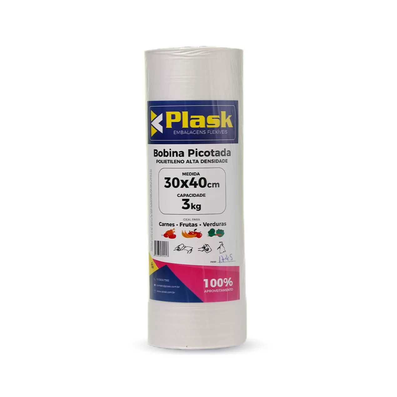Imagem do produto Bobina Picotada Plask 30X40X0,004 Kg