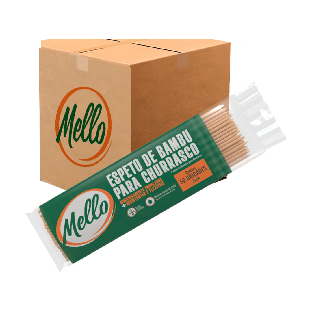 Imagem do produto Espeto Bambu 25cm Mello C/50 Un