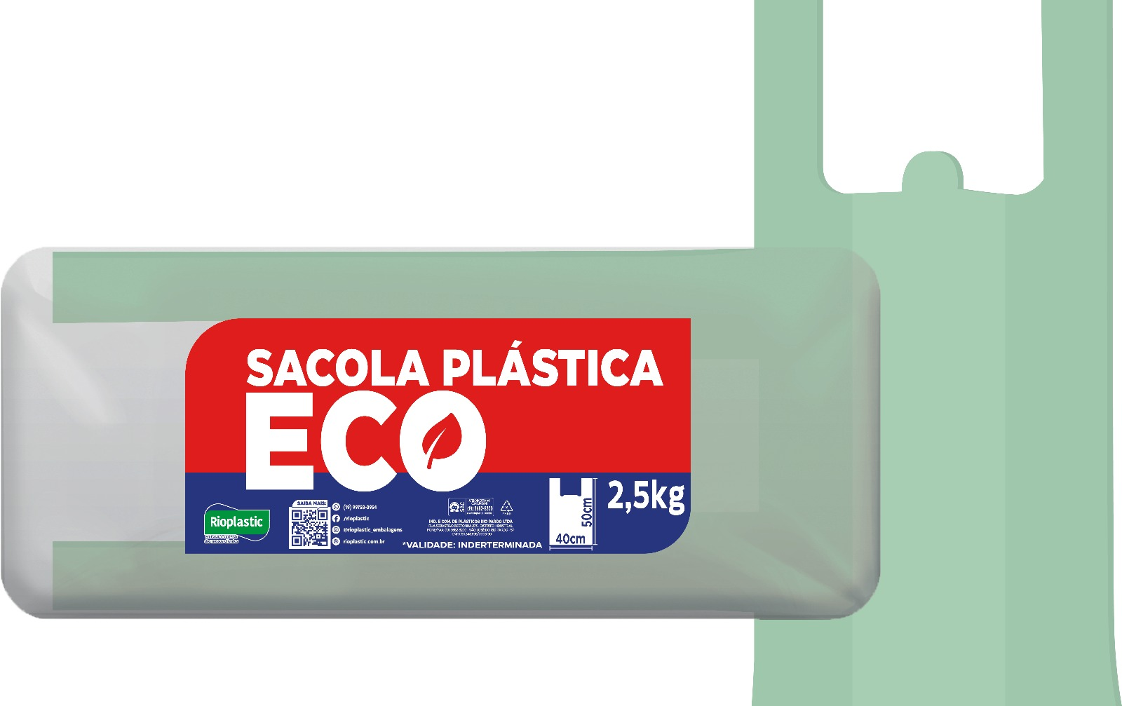 Imagem do produto Sacola Rioplastic 40x50 Verde Eco