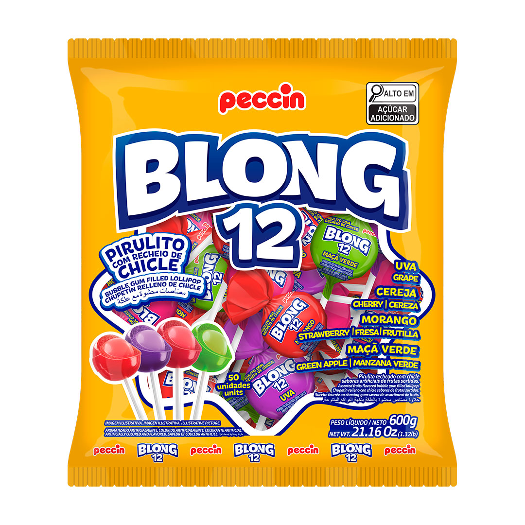Imagem do produto Pirulito Chicle Blong 12 600g - Sortido