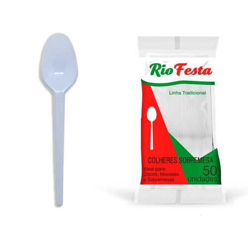 Imagem do produto Colher Sobremesa Rio Festas 20x50 - Branco
