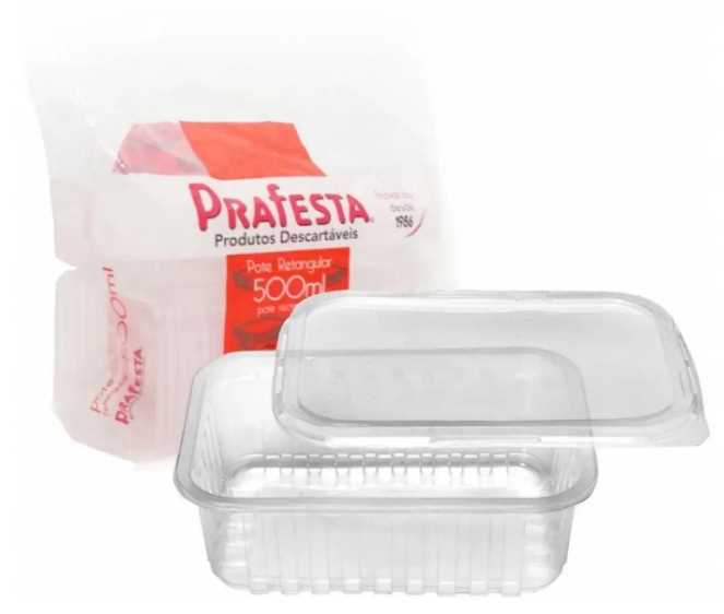 Imagem do produto Pote Retang 500ml C/Tampa 06X24