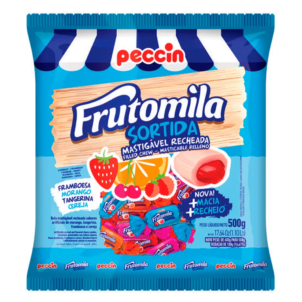Imagem do produto Bala Mastigavel Frutomila 500g - Sortida