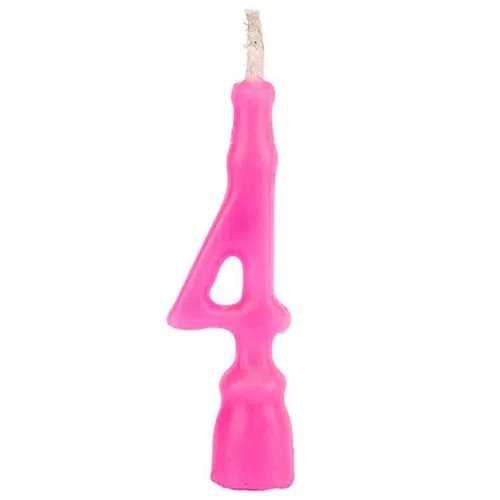 Imagem do produto Vela Aniversario Teimosa N4 Regina - Rosa