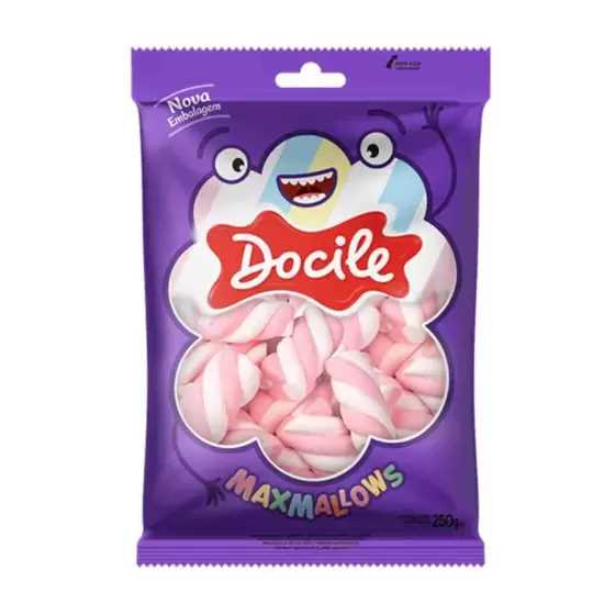 Imagem do produto Marshmallow Docile 250g - Twist Rosa e Branco