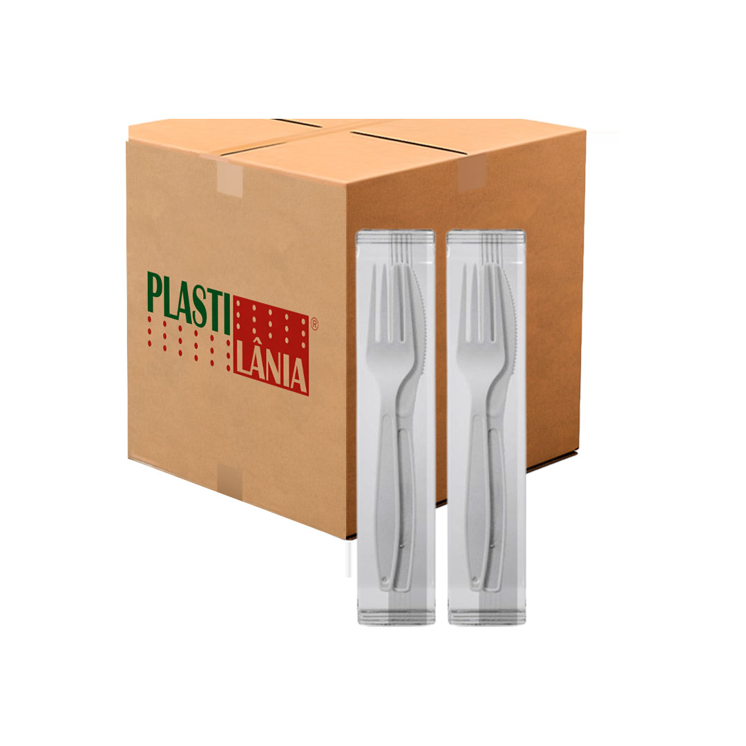 Imagem do produto Kit Garfo E Faca Master Cx/10 C/50 Plasti - Cristal