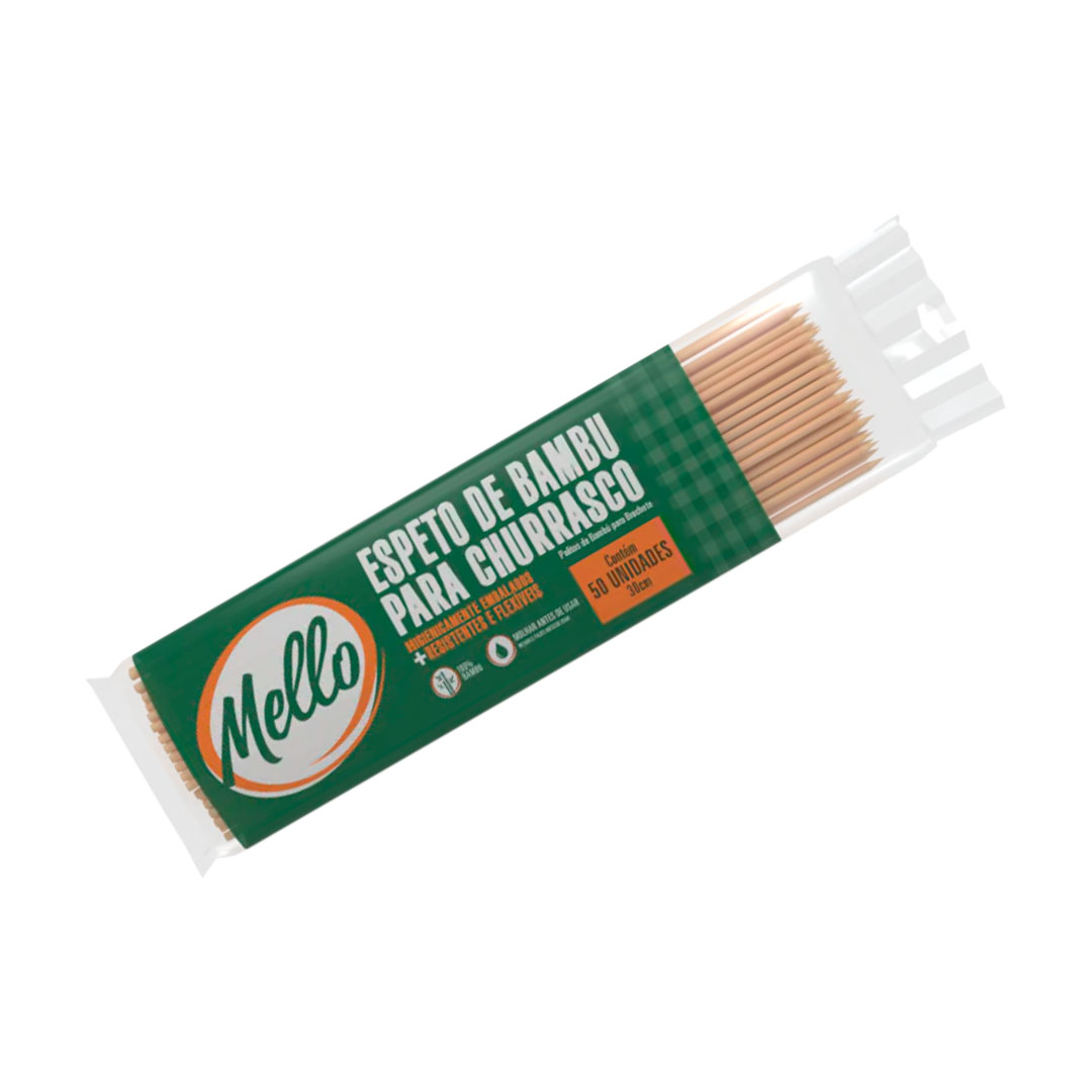 Imagem do produto Espeto Bambu 30cm Mello C/50 Un