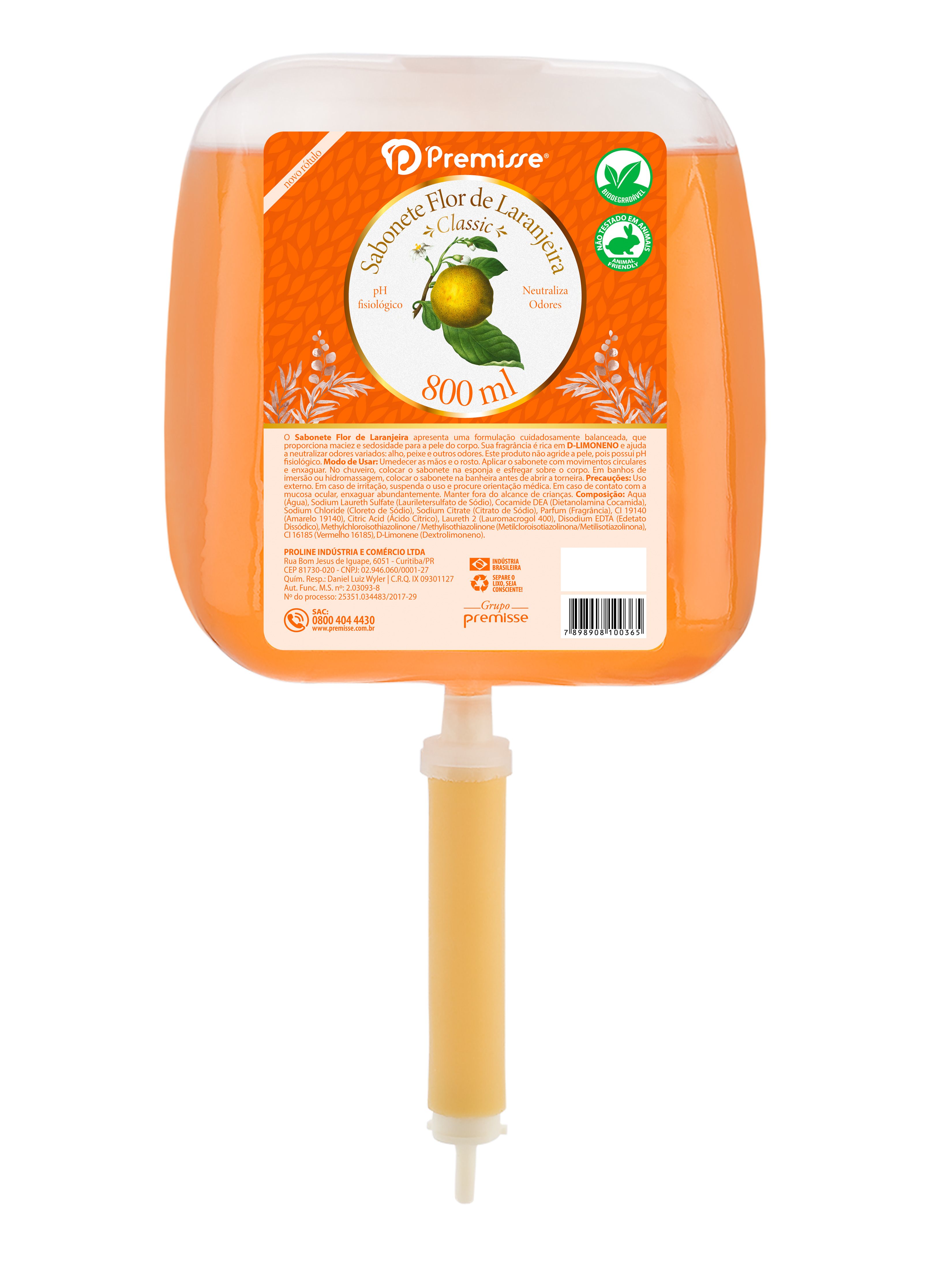 Imagem do produto Sabonete Liquido 800ml - Laranjeira