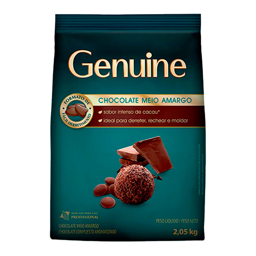 Imagem do produto Chocolate Em Gotas Genuine 205kg - Meio Amargo