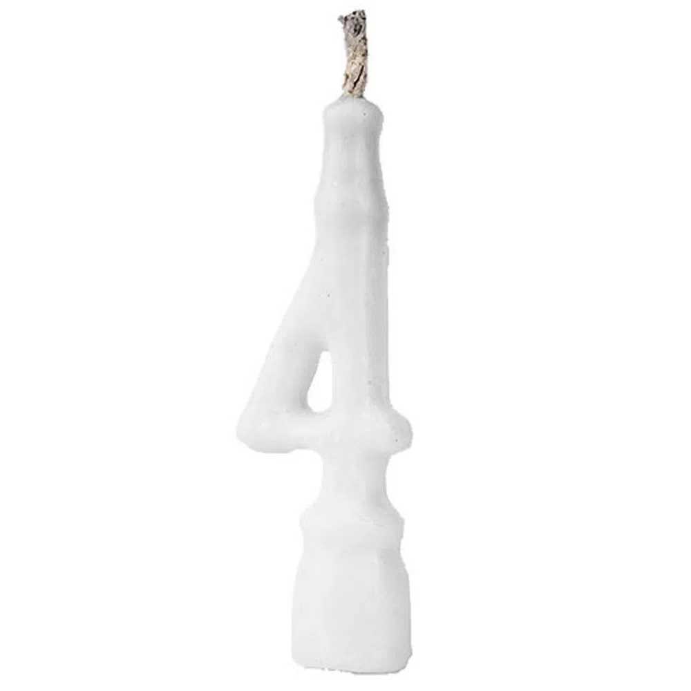 Imagem do produto Vela Aniversario Teimosa N4 Regina - Branco