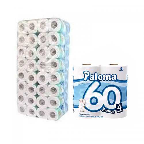 Imagem do produto Papel Higiênicoienico Paloma 60 Mts 16x4